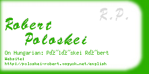 robert poloskei business card